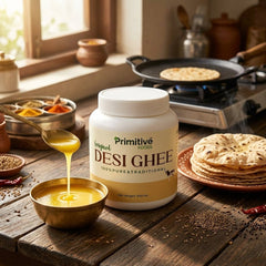 Desi ghee jar served with rotis