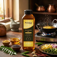 Organic Cold-Pressed Mustard Oil - 500ml | PrimitiveFoods™