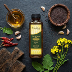 Organic Cold-Pressed Mustard Oil - 500ml | PrimitiveFoods™