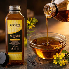 Organic Cold-Pressed Mustard Oil - 500ml | PrimitiveFoods™