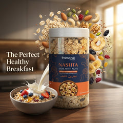 Nashta Oats with Nuts - 600gm | PrimitiveFoods™