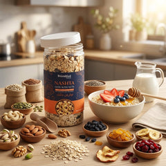 Nashta Oats with Nuts - 600gm | PrimitiveFoods™