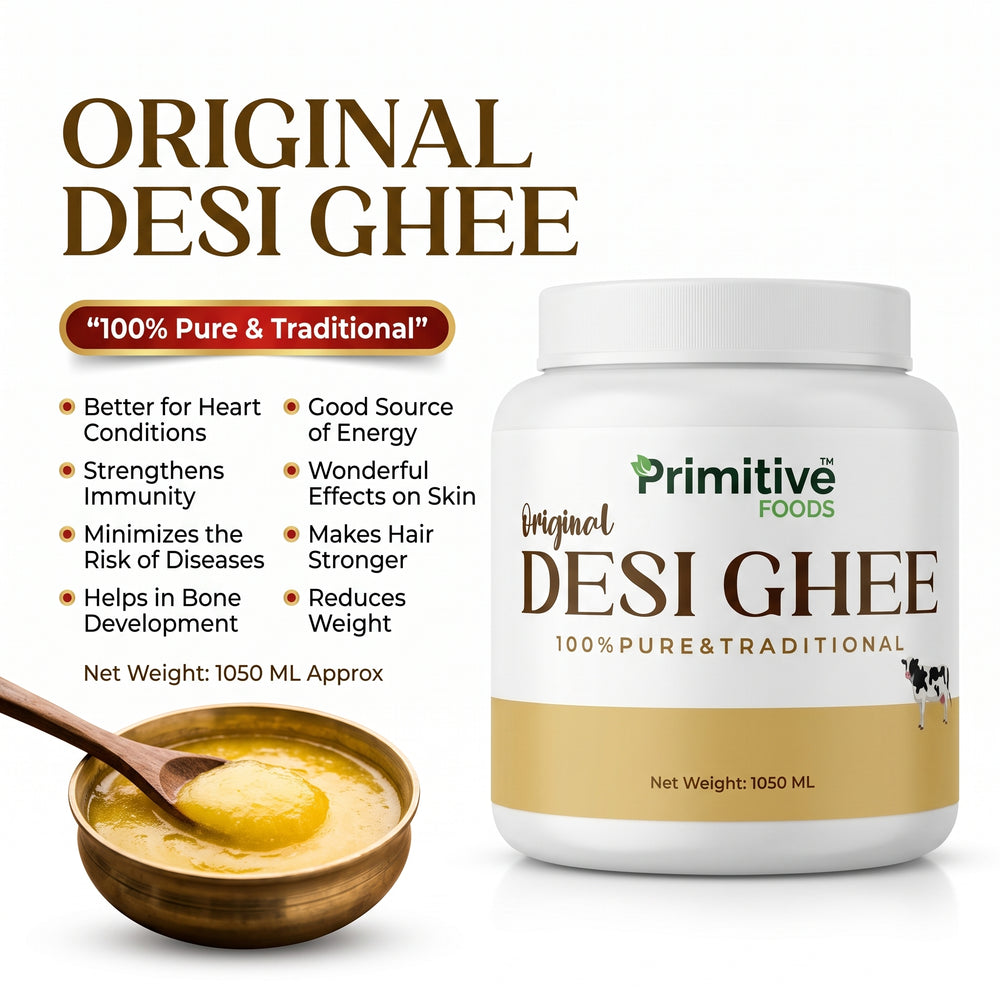 PrimitiveFoods Pure Desi Ghee jar 1050ml
